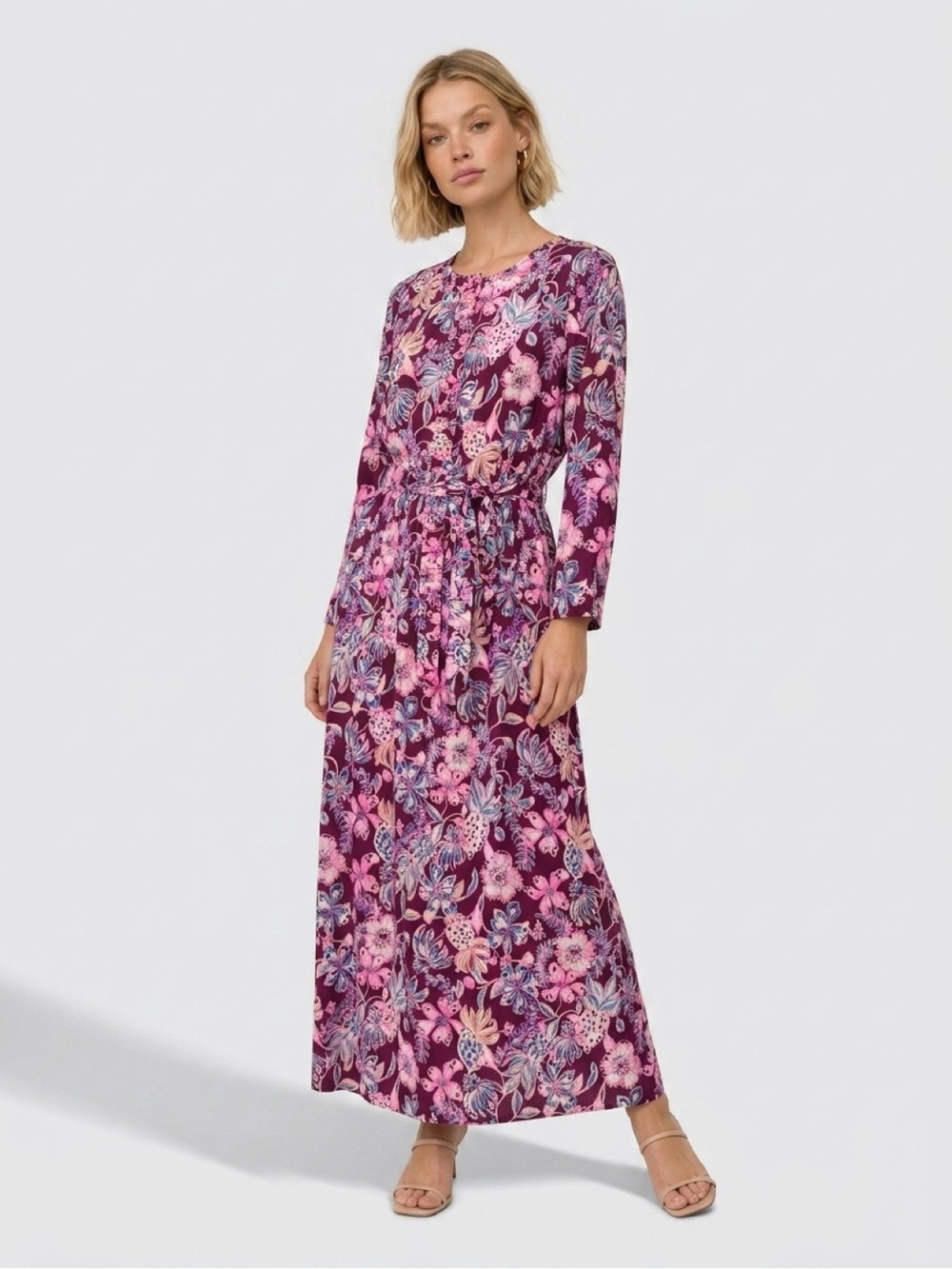 Lilly Pulitzer Vibrant Floral Long Sleeve Dress